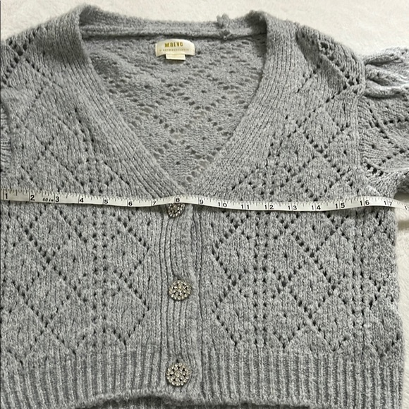 Anthropologie Gray Off-the-Shoulder Sweater with Intricate Knit Design - Picture 13 of 15